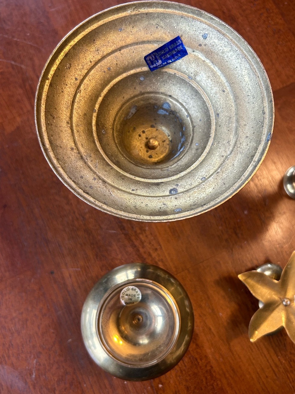 Curated Vintage Solid Brass Candleholder Collection – 6 Pieces - Picture 5 of 10